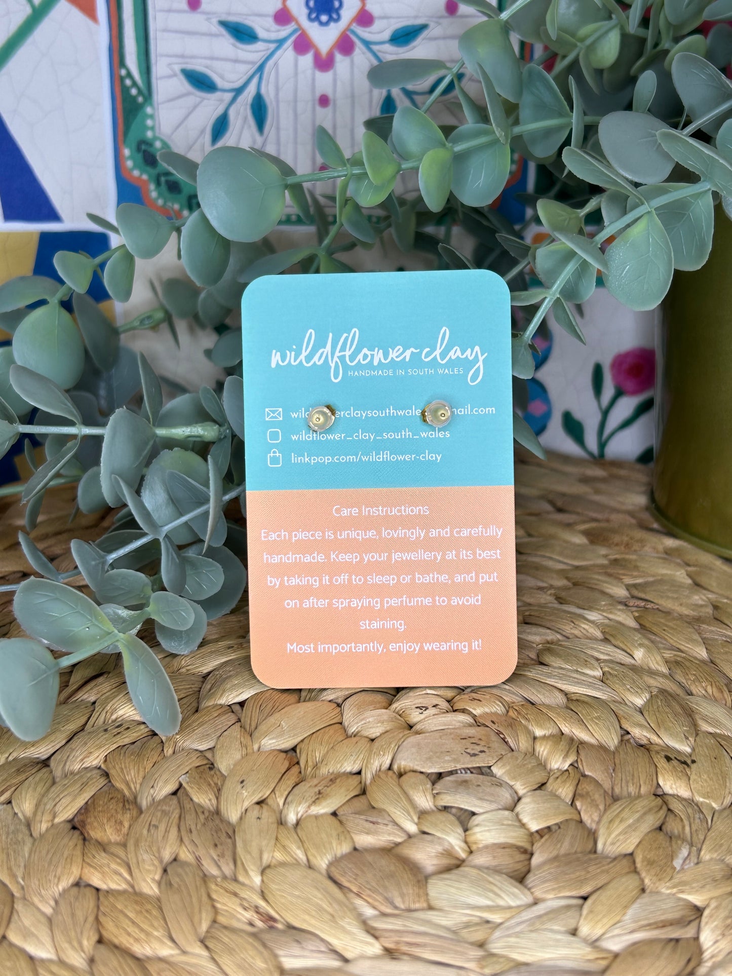 Hand-dyed orange and gold