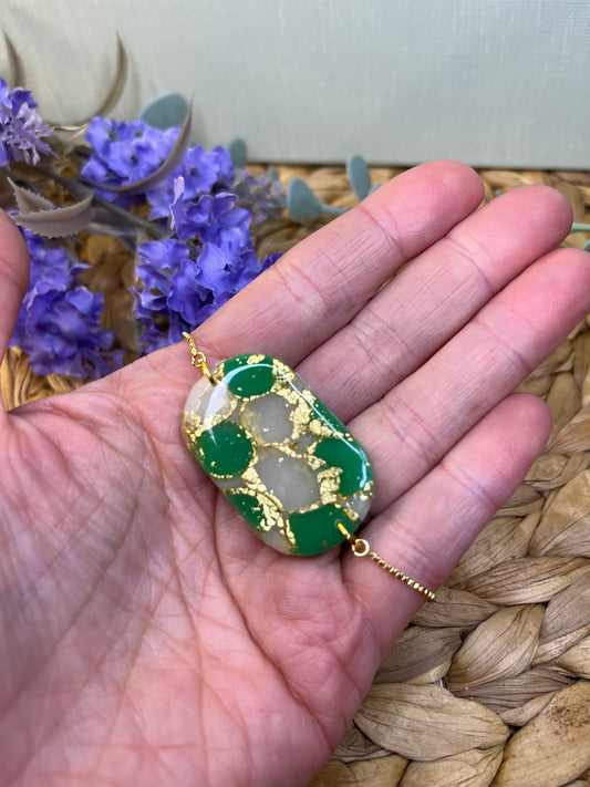 Green and gold bracelet